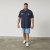 North Latitude 61129 Piqué Poloshirt met Borstborduursel Marineblauw - Polo shirts - Grote Maten Poloshirts Heren