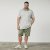 North Latitude 61136 Gestreept Garen-Geverfd Poloshirt Olijfgroen - Polo shirts - Grote Maten Poloshirts Heren