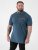 D555 Harvey Pique with Jacquard Collar & Cuffs Polo Teal - Polo shirts - Grote Maten Poloshirts Heren