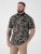 D555 Palmer Leaf Printed Jacquard Collar & Cuff Chest Pocket Polo Black - Polo shirts - Grote Maten Poloshirts Heren