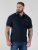 D555 Barret Interlock Jacquard Collar & Cuffs Polo Navy - Polo shirts - Grote Maten Poloshirts Heren