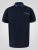 D555 Barret Interlock Jacquard Collar & Cuffs Polo Navy - Polo shirts - Grote Maten Poloshirts Heren