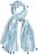 Ulla Popken Greek Stripe Tasseled Scarf Blue - Accessoires - 