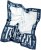 Ulla Popken Maritime Inspired Scarf Deep Aqua - Accessoires - 