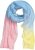 Ulla Popken Pleated Color Gradient Scarf Light Blue - Accessoires - 