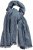 Ulla Popken Fringed Hem Knit Scarf Deep Aqua - Accessoires - 