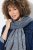 Ulla Popken Fringed Hem Knit Scarf Deep Aqua - Accessoires - Damessjaals in vele stijlen