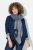 Ulla Popken Fringed Hem Knit Scarf Deep Aqua - Accessoires - Damessjaals in vele stijlen