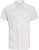Jack & Jones Breeze Linen Blend Short Sleeve Shirt White - Hemden - Overhemden Grote Maten Heren