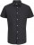 Jack & Jones Breeze Linen Blend Short Sleeve Shirt Black - Hemden - Overhemden Grote Maten Heren