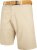 Kam Jeans 3402 Belted Dobby Weave Stretch Chino Shorts Beige - Shorts - Grote Maten Korte Broeken Heren