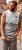 Kam Jeans 5764 Palm Springs Vest Sleeveless T-Shirt Griffin Grey - T-shirts - Grote Maten T-shirts Heren