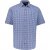 JP1880 Short Sleeve Check Print Traditional Shirt Blue - Hemden - Overhemden Grote Maten Heren