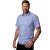 JP1880 Short Sleeve Check Print Traditional Shirt Blue - Hemden - Overhemden Grote Maten Heren