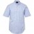 JP1880 Shirt Traditional Short Sleeve Checked Light Blue - Hemden - Overhemden Grote Maten Heren
