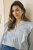 Kaffe Curve Lenia Flounce Shirt Powder Blue Stripe - Blouseshirts - 