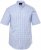 JP1880 Shirt Traditional Short Sleeve Checked Light Blue - Hemden - Overhemden Grote Maten Heren