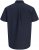 Jack & Jones Henry Slub Short Sleeve Navy - Hemden - Overhemden Grote Maten Heren