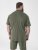 D555 Connor Stretch Cuban Collar Reosrt Short Sleeve Shirt Khaki - Hemden - Overhemden Grote Maten Heren