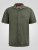 D555 Connor Stretch Cuban Collar Reosrt Short Sleeve Shirt Khaki - Hemden - Overhemden Grote Maten Heren