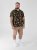 D555 Gordon Hawaiian AOP Cuvan Collar Resort Short Sleeve Black - Hemden - Overhemden Grote Maten Heren