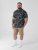 D555 Rick Geometric Print Short Sleeve Shirt Navy - Hemden - Overhemden Grote Maten Heren