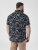 D555 Rick Geometric Print Short Sleeve Shirt Navy - Hemden - Overhemden Grote Maten Heren