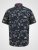 D555 Rick Geometric Print Short Sleeve Shirt Navy - Hemden - Overhemden Grote Maten Heren