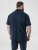 D555 Connor Stretch Cuban Collar Resort Short Sleeve Shirt Navy - Hemden - Overhemden Grote Maten Heren