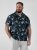 D555 Corden Hawaiian AOP Cuban Collar Resort Short Sleeve Navy - Shirts met korte mouwen - Grote Maten Overhemden Korte Mouw
