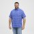North Latitude 51145 Checked Short Sleeve Shirt Cobolt Blue - Shirts met korte mouwen - Grote Maten Overhemden Korte Mouw