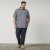 North Latitude 61114 Jersey Overhemd met All-Over Print Marineblauw - Hemden - Overhemden Grote Maten Heren