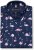 Kam Jeans 6068 Flamingo Short Sleeve Shirt Navy - Hemden - Overhemden Grote Maten Heren