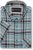 Kam Jeans 6339 Checked Short Sleeve Shirt Mineral Blue - Hemden - Overhemden Grote Maten Heren
