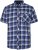 Kam Jeans 6369 Checked Short Sleeve Shirt Blue - Hemden - Overhemden Grote Maten Heren
