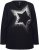 Ulla Popken Sequined Star Rolled Edge Sweater Black - Sweaters & hoodies - 