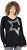 Ulla Popken Sequined Star Rolled Edge Sweater Black - Sweaters & hoodies - 