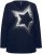 Ulla Popken Sequined Star Rolled Edge Sweater Navy - Sweaters & hoodies - 