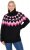 Ulla Popken Neon Alpine Pattern Long Sleeve Turtleneck Sweater Light Pink - Sweaters & hoodies - 