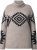 Ulla Popken Aztec Pattern Turtleneck Sweater Pebble Grey - Sweaters & hoodies - 