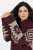 Ulla Popken Aztec Pattern Turtleneck Sweater Plum - Sweaters & hoodies - Warme Sweaters, Hoodies & Truien