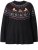 Ulla Popken Norwegian Style Christmas Sweater Black - Sweaters & hoodies - 