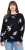 Ulla Popken Eco Cotton Leaf Pattern Long Sleeve Sweater Black - Sweaters & hoodies - 