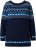 Ulla Popken Norwegian Style Pastel Tone Long Sleeve Sweater Ink Blue - Sweaters & hoodies - 