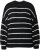 Ulla Popken Oversized Striped Balloon Sleeve Sweater Black - Sweaters & hoodies - 