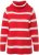 Ulla Popken Stripe Fine Knit Turtleneck Sweater Light Red - Sweaters & hoodies - 