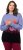 Ulla Popken Long Sleeve Knit Mountain Range Sweater Bright Purple - Sweaters & hoodies - 