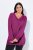 Ulla Popken Soft Fine Knit Pullover V-Neck Sweatshirt Dark Lilac - Sweaters & hoodies - Warme Sweaters, Hoodies & Truien