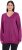 Ulla Popken Soft Fine Knit Pullover V-Neck Sweatshirt Dark Lilac - Sweaters & hoodies - 