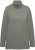 Ulla Popken Turtleneck Ribbed Trim Long Sleeve Sweater Grey - Sweaters & hoodies - 